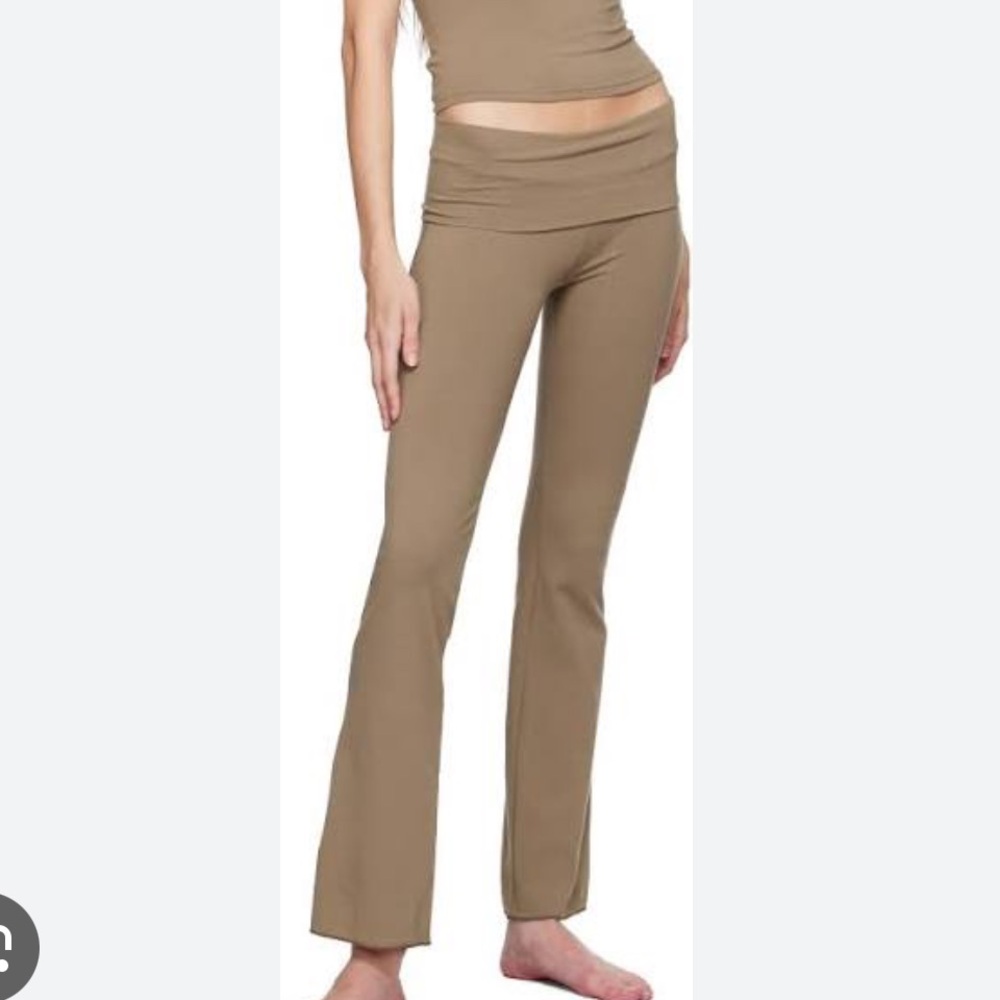 SKIMS Cotton Jersey Foldover Leggings in Truffle NWT